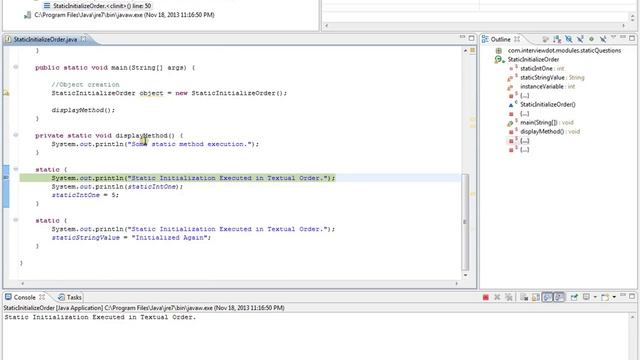 Java Interview Question And Answer Static Block In Java Instance Block Explain Interview смотреть онлайн