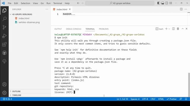 Šerloko projektas: HTML tag'ai, terminalas, NPM, package.json, dead-server - 42 grupė (2) смотреть онлайн