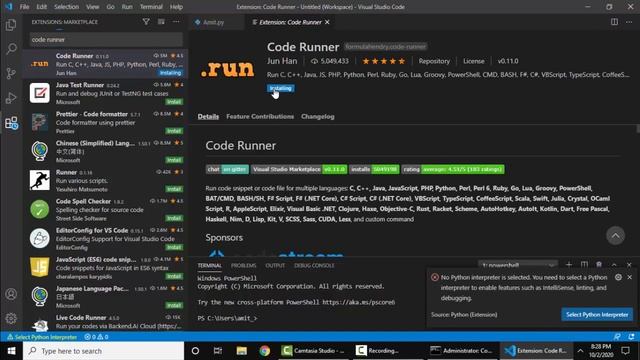 How to run Python in Visual Studio Code смотреть онлайн