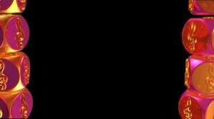 Футаж Кубики с музыкальными нотами