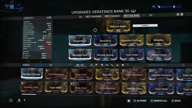 Warframe- Keratinos Build [5 forma] Insane Orange Crit Builds смотреть онлайн