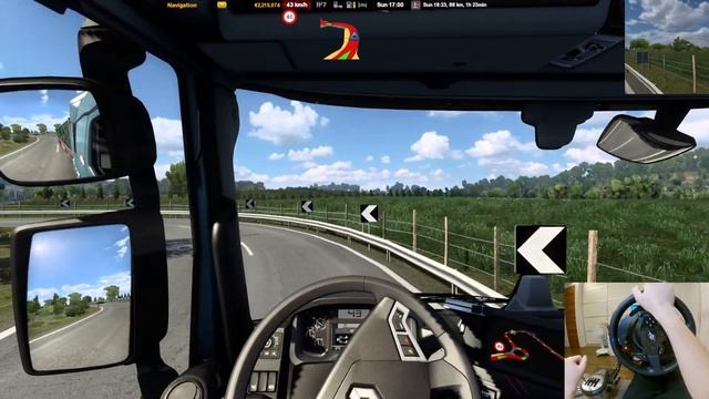 【ETS2】Renault T High Sleeper / Thrustmaster T300RS GT EDITION + TH8A【4K60fps】 смотреть онлайн