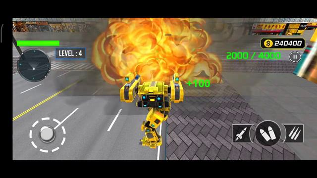 Fight On Town Read Yellow Robot Fighting with Car Fight Army Bus Robot Car Transformation Game смотреть онлайн