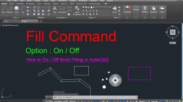 Fill Command In AutoCAD In Hindi смотреть онлайн
