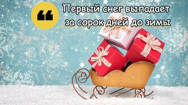 Первый снег выпадает за сорок дней до зимы — Пословицы и поговорки смотреть онлайн