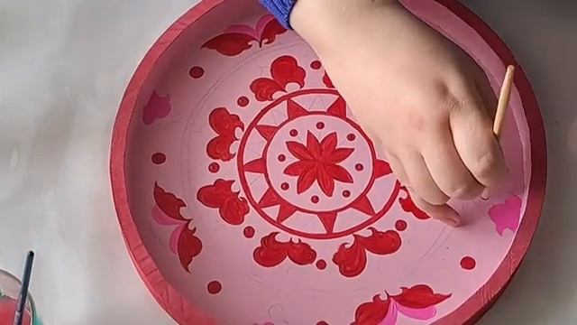 Мастер класс по росписи подноса