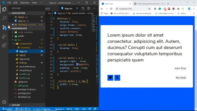 Random Quote Generator in React Hooks смотреть онлайн