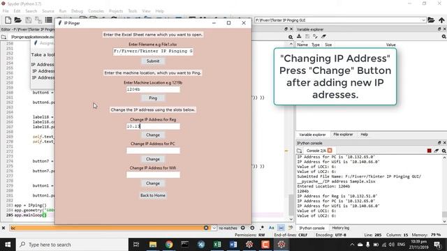 IP Pinging Python GUI Development using Tkinter смотреть онлайн