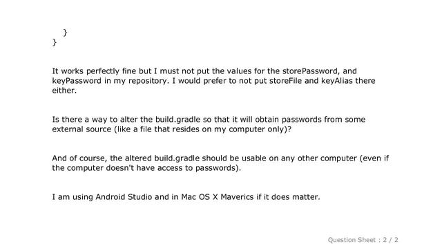 Android : Sign APK without putting keystore info in build.gradle смотреть онлайн