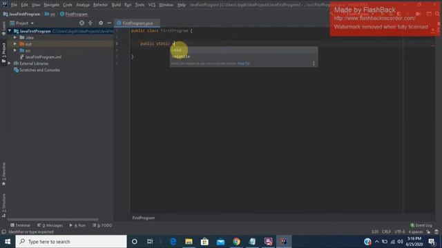 How to Execute Java Program in IntelliJIDEA in Windows 10 смотреть онлайн