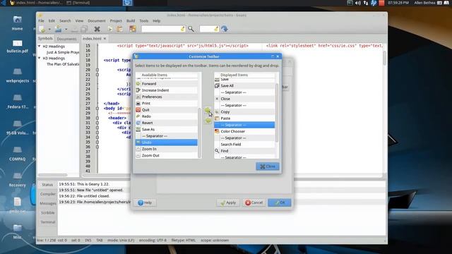 Configure Geany Programming Editor As An HTML Editor смотреть онлайн