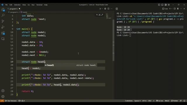 Explanation of Linklist in C ?| What is a Node? | Coding Only | why we need head of a Linklist ? смотреть онлайн