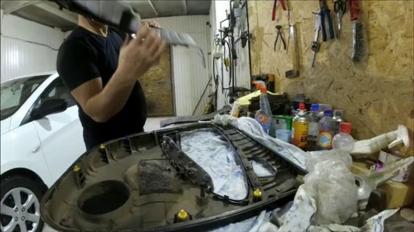 ПЕРЕТЯЖКА ДВЕРНЫХ КАРТ В ЭКО КОЖУ ХУНДАЙ СОЛЯРИС.