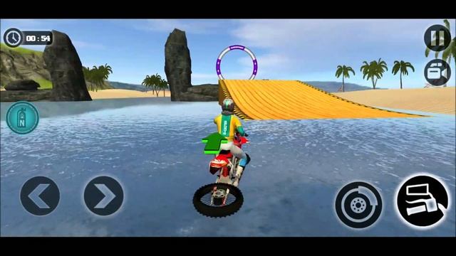 Motocross Floating Water Driving Stunt Racing Game - Motorbike Games 3D - Bike Water Surfing Game смотреть онлайн