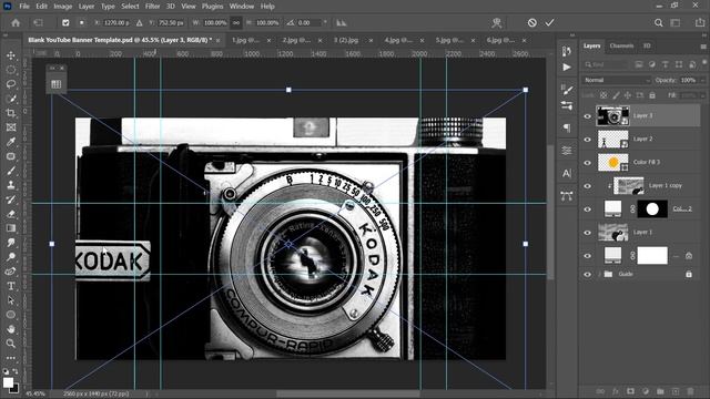 Photoshop Tutorial: Simple YouTube banner #2 (Free PSD Template/ Inspired by VOX) смотреть онлайн