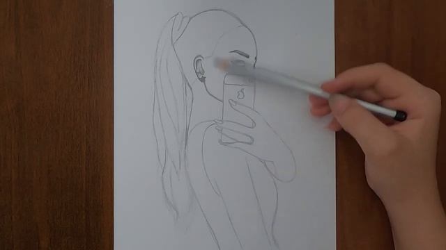 Как нарисовать девушку с телефоном / Рисунок карандашом / Drawing girl / Pencil drawing смотреть онлайн