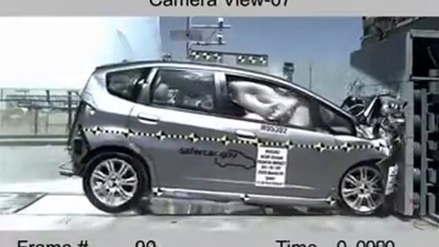 Краш-тест - Honda Fit Sport 2009 (2008 NHTSA) смотреть онлайн