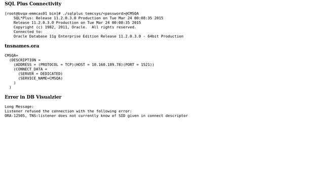 How to fix "TNS:listener does not currently know of SID given in connect descriptor" with... смотреть онлайн