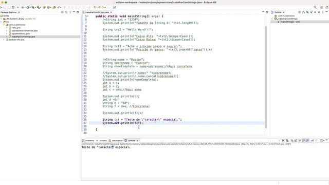 String caracter special | java | Ruvian Fabrin | 7 de 365 смотреть онлайн