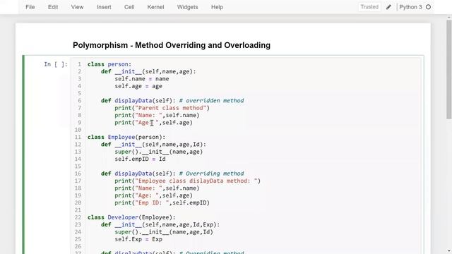 Python Object Oriented Programming | Method Overriding and Method Overloading #7 смотреть онлайн