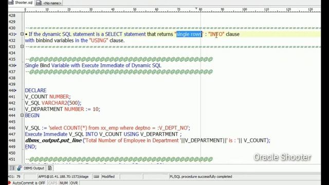PL/SQL Tutorial #63: Execute Immediate with single and multiple bind variables and return values смотреть онлайн