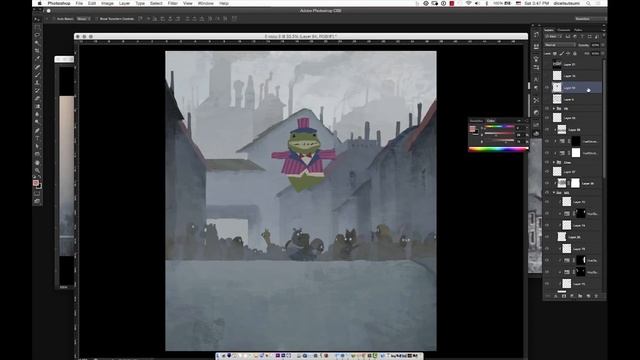 Photoshop: Dice Tsutsumi's Painting Demo - Spark Animation Master Class (#018) смотреть онлайн