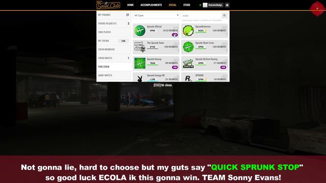 Full Guide! [Sprunk vs eCola Challenge ENDED!] How to vote your favorite's team crew in GTA Online!