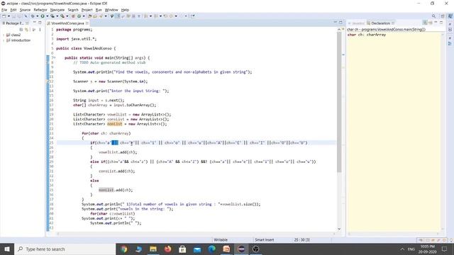 Find Vowels Consonants and Non-Alphabets in given String || Java Class-57 [Kannada] смотреть онлайн