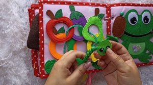 развивающая книжка из фетра съёмные странички