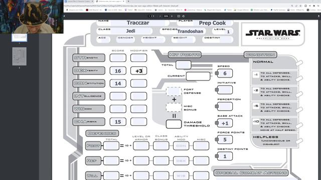 Jedi Character Creation for Star Wars Saga Roleplaying Game 🔴#4k LIVE смотреть онлайн