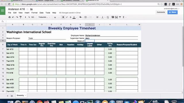 Tutorial: Biweekly TImesheets using Google Spreadsheets смотреть онлайн