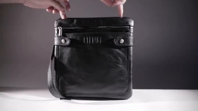 Кожаная сумка через плечо BRIALDI Nevada black смотреть онлайн