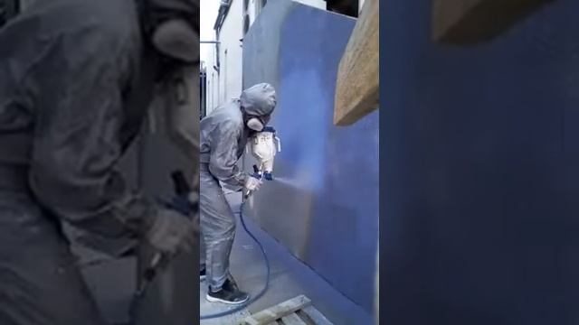 Нанесение каменной краски PAINTSTONE текстурным пистолетом смотреть онлайн