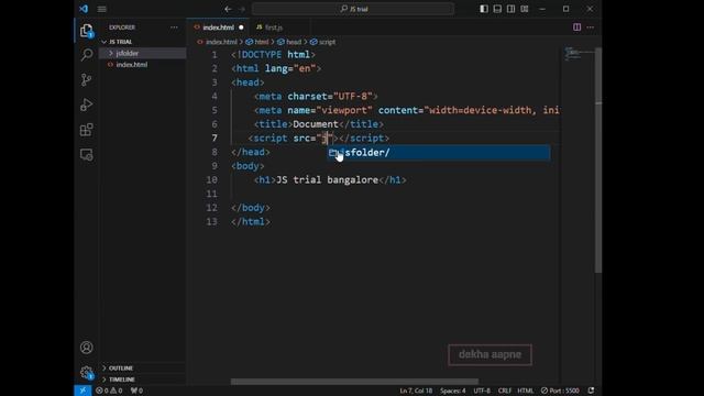 Linkding external Javascript file into html| js file html se kaise connect kare ?? #dekhaaane смотреть онлайн