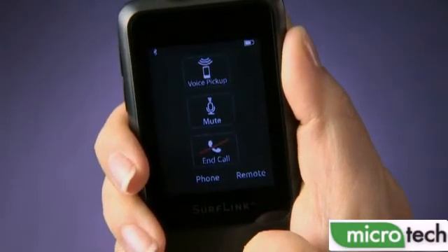 Отключение звука/завершение разговора телефон устройство SurfLink Mobile слуховой аппарат Microtech