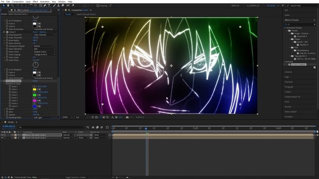 Glowing Outline Effect Tutorial in After Effects | No Plugins | AMV tutorial смотреть онлайн