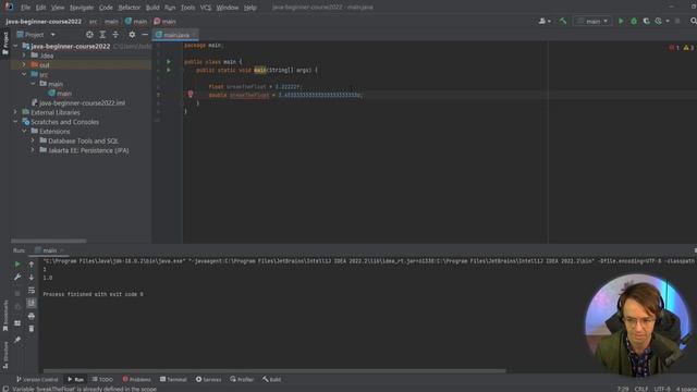 Java Tutorial For Beginners 2022 5. float vs double смотреть онлайн