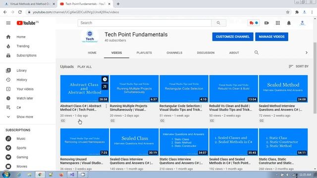 Virtual Methods in C# | Method Overriding in C# | Tech Point Fundamentals #techpointfundamentals смотреть онлайн