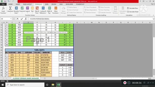 RUMUS VLOOKUP DENGAN NAME MANAGER PADA MICROSOFT EXCEL смотреть онлайн