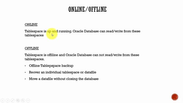 042 Oracle DBA Complete Tutorial - Online and Offline Tablespaces смотреть онлайн