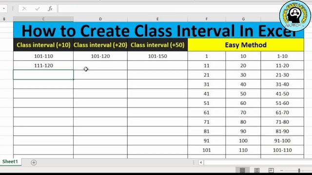 Excel Trick_ Auto Fill Class interval in Excel | How to Create Class interval #AnmolEasyLearning смотреть онлайн