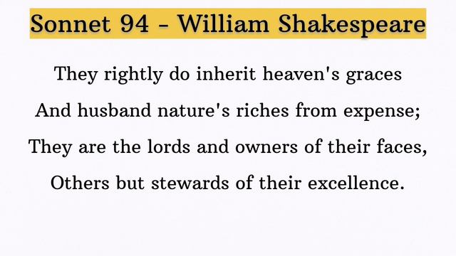 Sonnet 94 by William Shakespeare/Line by Line Explanation in Tamil #poem #literaturesynopsis