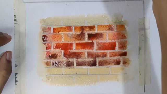 Simple Watercolor Technique: Create Stunning Brick Wall Art | Watercolor Painting for Beginners смотреть онлайн