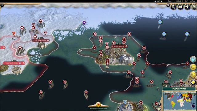 Civ 5 Disappearing Civilizations AI Only World Battle #18 смотреть онлайн