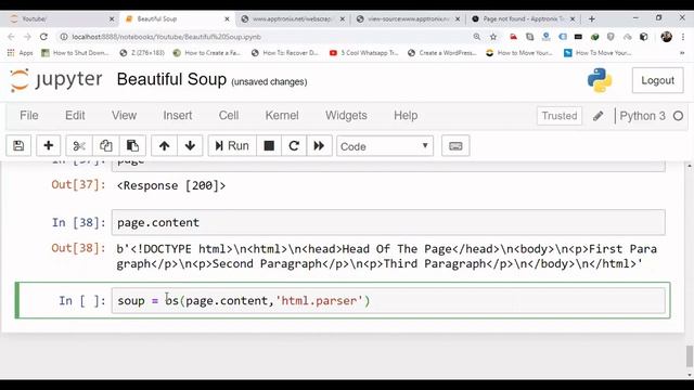 9. Web Scraping Using BeautifulSoup in Python - BeautifulSoup Basics - Scraping a basic HTML Page смотреть онлайн