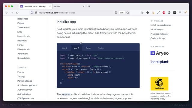 Build Modern Laravel Apps Using Inertia.js - Ep 2, Install and Configure Inertia смотреть онлайн