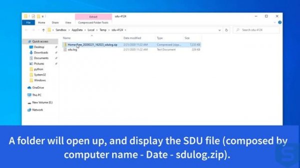 Collecting SDU logs Windows