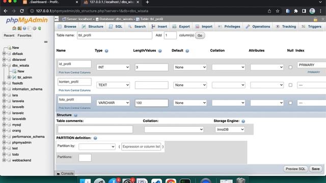 #16 Aplikasi Web Wisata [PHP, MySQL & Bootstrap] - Menambahkan Tabel Profil pada Database MySQL смотреть онлайн