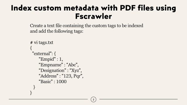 Index custom metadata with PDF files using fscrawler #elasticsearch #fscrawler #manojtutorials смотреть онлайн