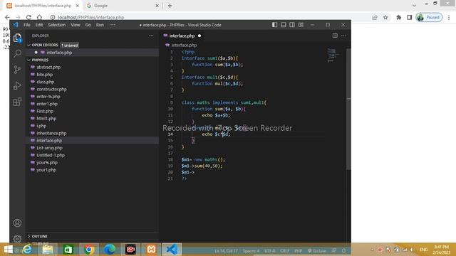 Interface in PHP смотреть онлайн